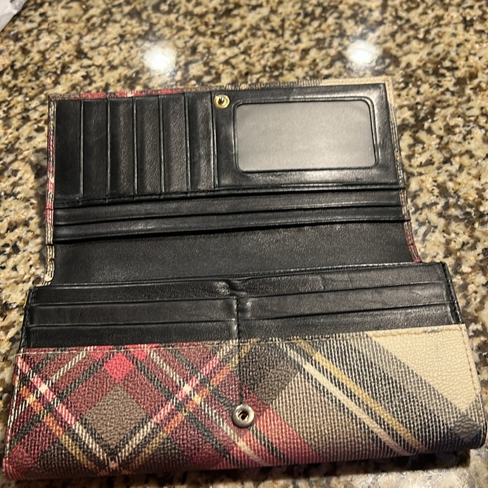 Vivienne Westwood Plaid Wallet - Red, Black, Cream - Picture 5 of 15